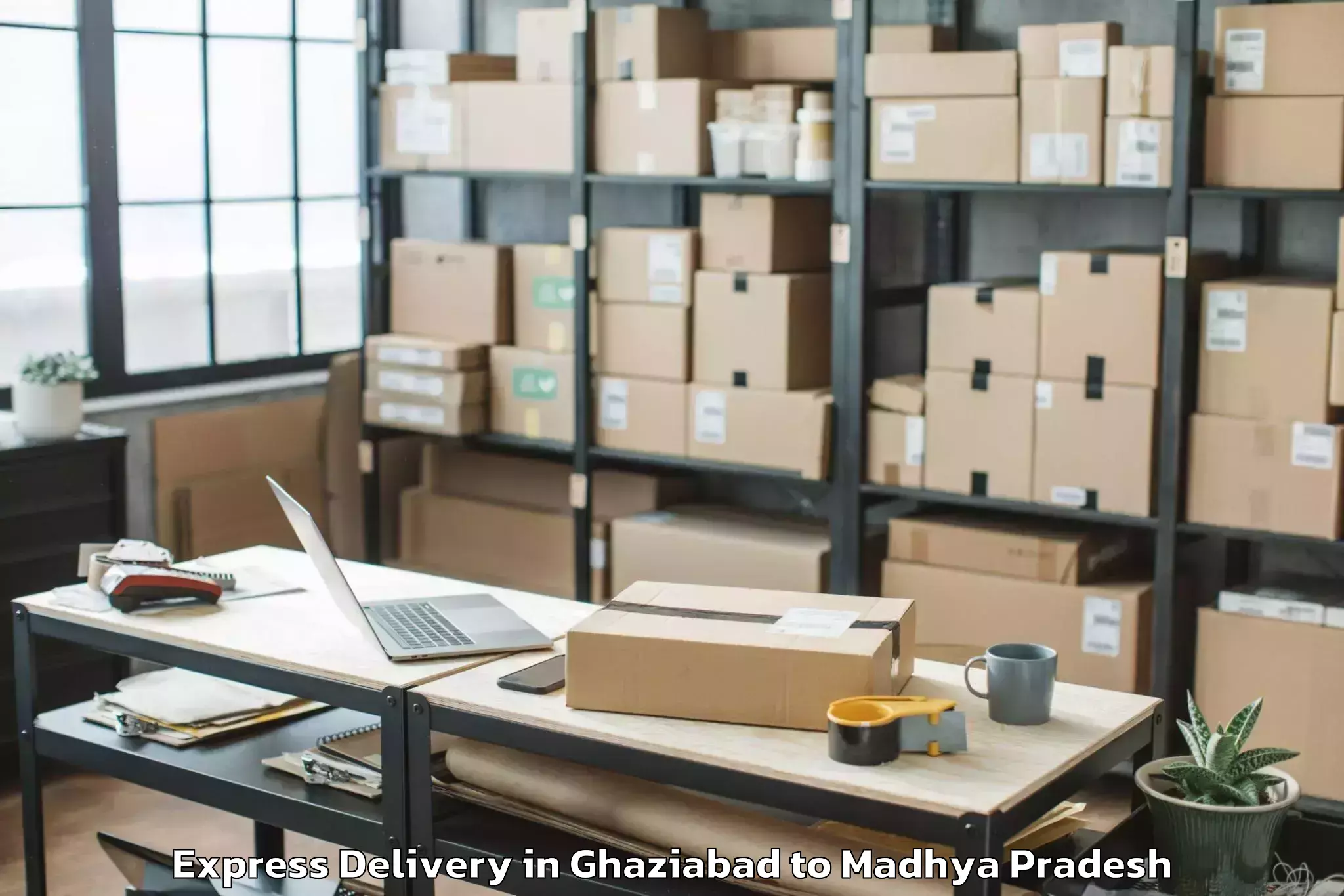 Easy Ghaziabad to Devi Ahilya Vishwavidyalaya In Express Delivery Booking